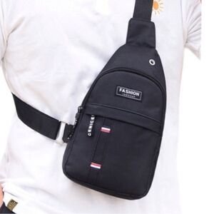 Sling Bag Black Chest Back Shoulder Bag